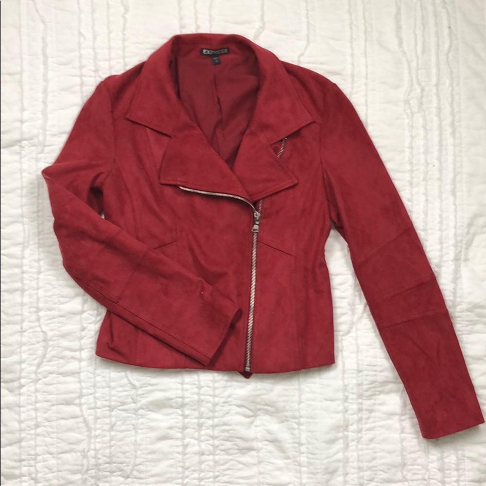 Express Red Suede Jacket